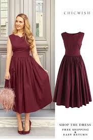 Free Shipping Easy Return Up To 30 Off Classic Glamour Sleeveless Midi Dress In Wine Featured By Barefoot Duchess Fashion Pretty Outfits Dresses
