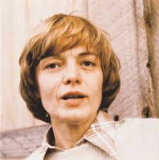 Elizabeth Kirsch (art critic, Kansas City Star), in front of Douglas Drake  Gallery, Kansas City, Kansas, July 9, 1980