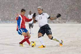 67' francisco calvo (costa rica) is shown the yellow card for a bad foul. Throwback Thursday Let It Snow Clasico Stars And Stripes Fc