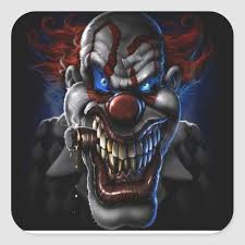 Evil Clown And Cigar Square Sticker Zazzle Com Scary Clowns Evil Clowns Clown Horror