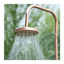 Copper Outdoor Shower Liked On Polyvore Featuring Home And Outdoors Outdoor Shower Garden Shower Outdoor Baths