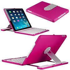 Coverbot Ipad Air 2 Keyboard Case Station Hot Pink Bluetooth Keyboard For Ipad Air 2 Folio Style Cover Keyboard Case Ipad Keyboard Case Ipad Air Keyboard Case