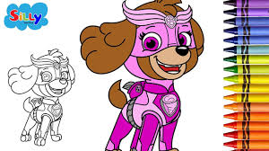 Everest plays with skye and rubble coloring page | free printable coloring pages. Skye Paw Patrol Mighty Pups Drawing Novocom Top