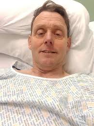 on left 5 weeks ago me getting new hip replacement,