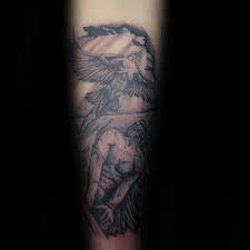 Said to be one of the daughters of themis nemesis is the goddess of divine retribution against those who committed hubris (arrogance, excessive pride, and defiance of olympus) in rejecting law and order. 60 Icarus Tattoo Designs For Men Manly Greek Mythology Ideas