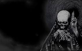 dark skull evil horror skulls art