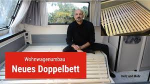 Wir benutzten im wohnmobil die sitzgruppe auch zum schlafen. Wohnwagen Umbauen Caravan Bett Mit Bettaufsteller Selber Bauen Wasserschaden Entdeckt Youtube