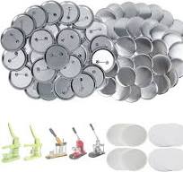 200 Set 2.25 inch Button Maker Kit, 58mm Supplies, Includes Metal Pin Back  Cover, Shells, Blank Paper & Film