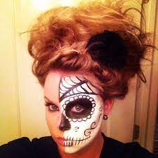 Diy Mexican Sugar Skull Makeup For Halloween It S Easy An Cheap All You Need Is Spirit Black And Wh Skull Makeup Sugar Skull Makeup Halloween Costumes Makeup