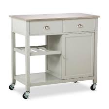 snless steel top kitchen island in gray