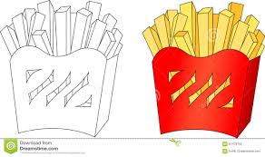 Patatas Fritas Para Colorear