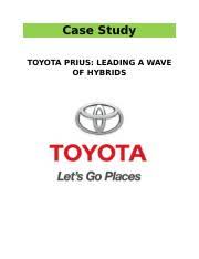 Find a new hybrid at a toyota dealership near you, or review different prius variants online. Marketing Management Docx Case Study Toyota Prius Leading A Wave Of Hybrids Table Of Content 1 Background 2 Swot Analysis 3 Micro Environmental Course Hero