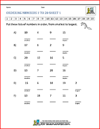 Below are three versions of our grade 1 math worksheet on missing numbers in addition equations, with sums no more than 10. Ordering Numbers Worksheet Up To 99