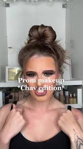 In honour of my prom being 5 years ago, here is a chav does makeup for  prom!! 😂 #foryoupage #fyp #makeup #mua #mtotheb #chavmakeup #prommakeup  #chav #mtothebchallenge #chavmakeuplook #jokes #humor