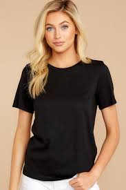 Download Living For It Black Tee In 2021 Black Shirts Women Plain Black T Shirt T Shirt Design Template