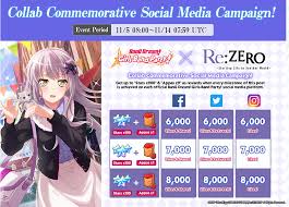 The second opening theme song for the anime re:zero bang dream! Bang Dream And Re Zero Will Have A Collaboration Event Anime Corner