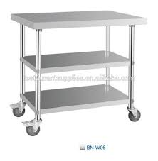 I customized the dimensions a little, making the bench only 30 deep to better fit the space available, and to add wheels to be able to roll the bench out into the. Movable Kitchen Table Stainless Steel Workbench With Wheels Commercial Inox Working Table For Restaurant Kitchen Buy Workbench Kitchen Table Working Table Product On Alibaba Com