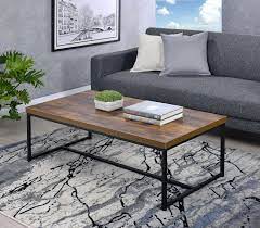 Pomona coffee table has a rustic and natural style; Mesa De Cafe Industrial Patas Metalicas De Madera Superior Mobiliario De Sala Acabado En Roble Nuevo Ebay