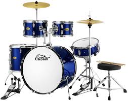 6 best electronic drum sets for beginners 2021, we compare the top brands. Amazon Com Drum Set Eastar 22 Inch Drum Sets For Adults 5 Piece Drum Kit Full Size Junior Teen Beginner Drum Set With Pedal Cymbals Stands Stool And Sticks Metallic Blue Musical Instruments