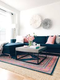 Navy Blue Sectional Sofa Blue And Pink Living Room Blue Living Room Pink Living Room