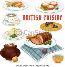 Cuisine Menu Britannique Diner Dessin Anime Icone Vecteur Banque D Illustrations Illustrations Libres De Droit Alimentation Cuisine Cuisine Britannique