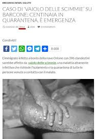 È morto in cina il primo paziente affetto dal cosiddetto monkey b virus (bv), un virus simile a quello del vaiolo ma meno grave: Caso Di Vaiolo Delle Scimmie Su Barcone Centinaia In Quarantena E Emergenza