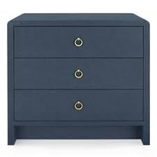 Dovetail drawer construction and finished drawer interior. Bungalow 5 Bryant Modern Classic White Linen 3 Drawer Wood Nightstand Wide Over 29 W Kathy Kuo Home