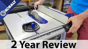 Fence and t track slot sliding brackets. 2 Year Review Kobalt 15 Amp 10 Inch Table Saw Model Kt1015 Youtube