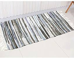 It's a great and fun way to recycle and repurpose. Chindi Rug Reversible Rag Cotton Hand Woven Throw Area Rugs For Kitchen Bedroom Bathroom Livingroom Washable Stripe Grey 22 X 36 Buy Online In Solomon Islands At Solomon Desertcart Com Productid 181872491