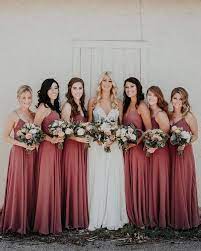 20 Trendy Romantic Cinnamon Rose Wedding Color Ideas Rose Bridesmaid Dresses Dusty Rose Bridesmaid Dresses Wedding Bridesmaid Dresses