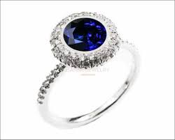 What is the value of 1 ct diamond? Sapphire Ring Halo Diamond Ring With One Carat Fine Sapphire Surrounded With 56 Diamonds Def Vvs