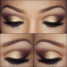 Black And Gold Eye Makeup Step By Step Amazing Gold Eyes Makeup Would Be Fun Dress Up Going Out Special Occasion Style Gold Eye Makeup Eye Makeup Eye Make Up