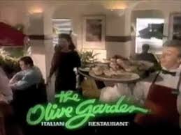The Olive Garden Commercial 1994 Olive Gardens Olive Make It Yourself