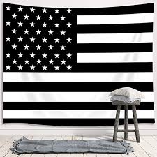 Black And White Striped Flag With Stars Pin On Guy Dorm Rooms