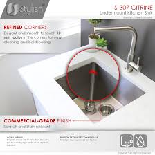 For your home or investment property, you can be how to buy the right undermount kitchen sink. Stylish Citrine S 307xg 23 L X 18 W Stainless Steel Single