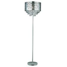 Gen Lite Helix 1 Light Chrome Floor Lamp With Crystals 103977 Home Depot Canada Chrome Floor Lamps Lamp Floor Lamp