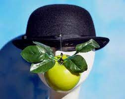 Unisex Green Apple Bowler Hat Inspired By The Surrealist Painting Son Of Man By Rene Magritte Surrealist Painting Hats Surrealist