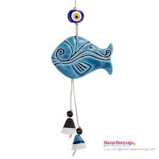Balik Duvar Susu Nazar Boncuklu Seramik Duvar Susleri Arasinda Turkuaz R Arasinda B Keramik Fisch Wandschmuck Ornamente