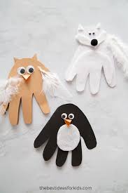 Winter Animal Handprints The Best Ideas For Kids Winter Animal Crafts Winter Animals Animal Crafts For Kids