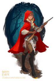 Shuran Chen Little Red Riding Hood Grows Up Gets A Little Bigger And A Lot Badder Red Riding Hood Art Red Riding Hood Wolf Red Riding Hood