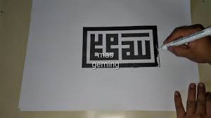Menggambar Kaligrafi Kufi Allah Muhammad Ø§Ù„Ù„Ù‡ Ù…Ø­Ù…Ø¯ Youtube