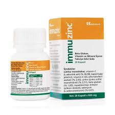 Immuzinc 20 Kapsul Beta Glukan Vitamin Ve Mineral Iceren Gida Takviyesi Kapsul Vitamin Mineraller