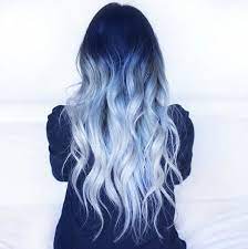 Navy And White Blue Ombre Hair Hair Color Blue Hair Styles