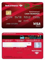 Maybe you would like to learn more about one of these? Usa Bank Of America Visa Card Template In Psd Format Fully Editable Visa Debit Card Visa Card Numbers Bank Of America