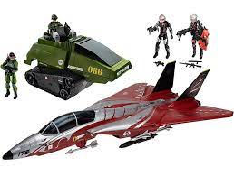 Exactly the same as the original 1983 mold. Gi Joe 50th Anniversary Crimson Strike Action Figure Vehicle Set Walmart Com Walmart Com