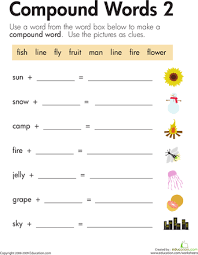 Free downloadable pdf worksheets for teachers: Word Addition Compound Words 2 Compound Words Compound Words Worksheets 2nd Grade Worksheets