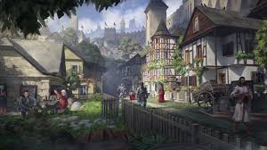 Maybe i'll update it later. People Fantasy Art Digital Town Fantasy Architecture Architecture City Medieval Street Castle 2560x1440 Wallpaper Wallhaven Cc