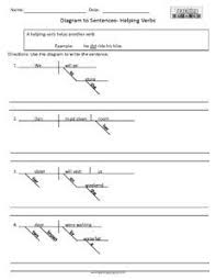 Diagram To Sentences Helping Verbs Prepositional Phrases Sentences Language Arts Worksheets