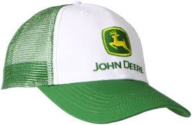 John Deere Men's Trademark Logo Trucker Mesh Back Core Baseball Cap, White,  One Size | Wish