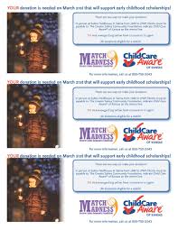 Share why you are thankful for providers, and name a local provider, resource & referral agency. Match Madness Child Care Aware Of Kansas